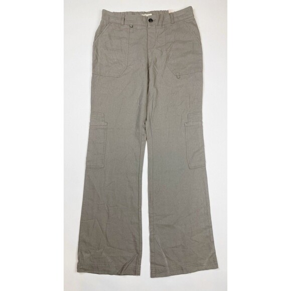 HAPPILY GREY Taupe Linen Blend Comfort Waist Utility Pant Trousers - Size M NWT - Picture 3 of 7